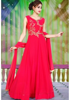 DARK PINK DESIGNER STYLE GOWN